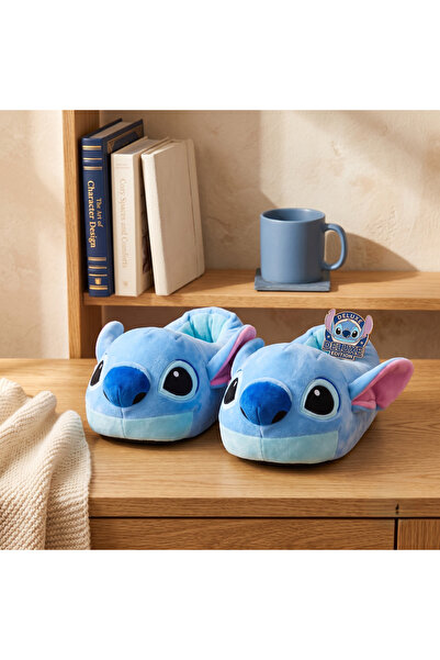 wafra store Cute Disney Stitch Design Warm and Cozy Fur Slipper - Plush Home ...