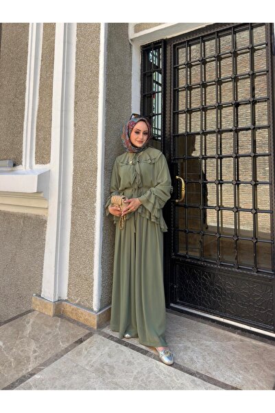 W WARGA Chiffon Suit with Ruffled Top and Pants