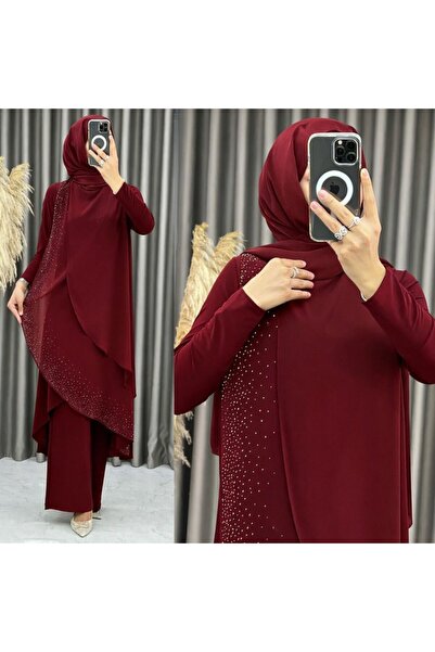 Sundussaracmoda Şevval Takım Bordo