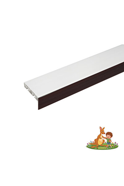 KLEIDECO Sina perdea PVC Berlin, 2 canale, cu masca decorativa, 160 cm, WENGE...