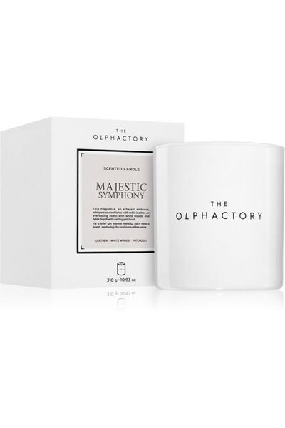 The Olphactory Majestic Symphony Leather Scented Candle 310 g
