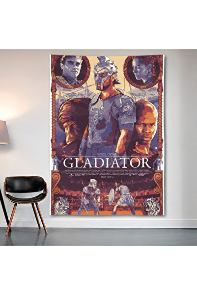 Geek Cultcha Gladiator Wall Drape Wall Tapestry First Quality Satin Fabric Po...