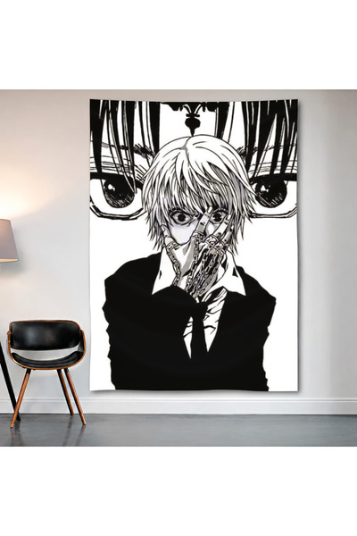 Geek Cultcha Anime Monochrome Portrait Wall Cloth Wall Tapestry First Quality...