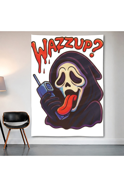Geek Cultcha What's Up? Ghostface Wall Covering Wall Tapestry First Quality S...