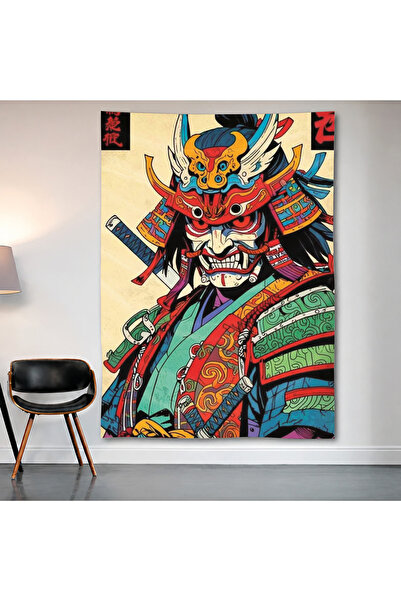 Geek Cultcha Samurai Warrior Wall Covering Wall Tapestry First Quality Satin ...