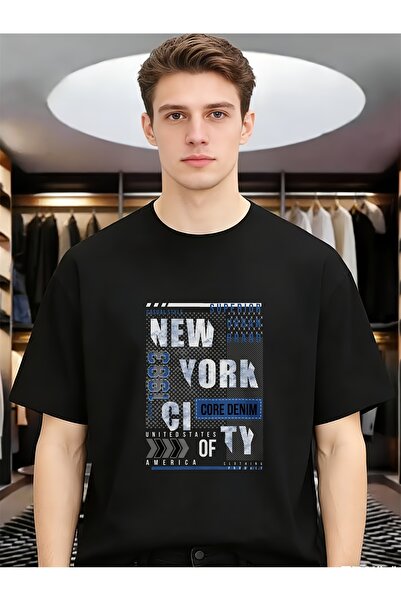 212ZTD تي شيرت رجالي من New York Core Denim مضحك وفريد ​​من نوعه برقبة دائرية...