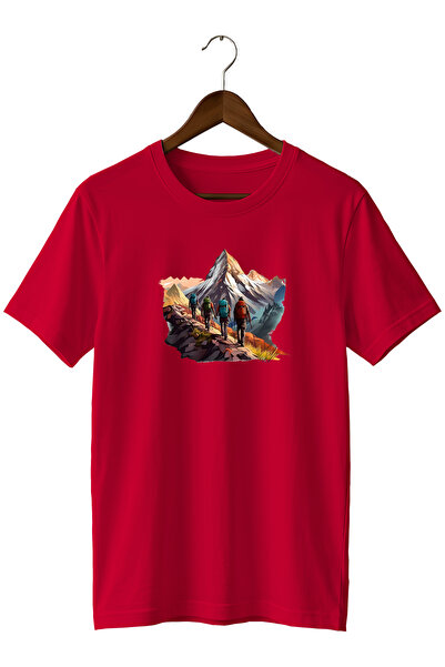 WİDİ Unisex Mountain View and Trekking Printed Nature T-Shirt