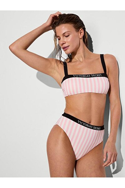 Victoria's Secret Essential Logo Detaylı Bandeau Bikini Üstü