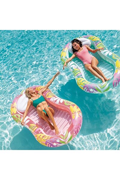 Intex Saltea gonflabilă florală multicoloră 2,06 x 1,22 m
