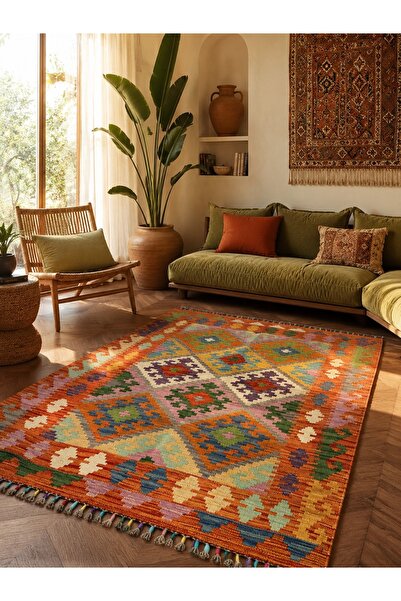 DOGANLAR ANTIQ MİRAS El Dokuma 123 Multy Kök Boya Yün Kilim-105x148