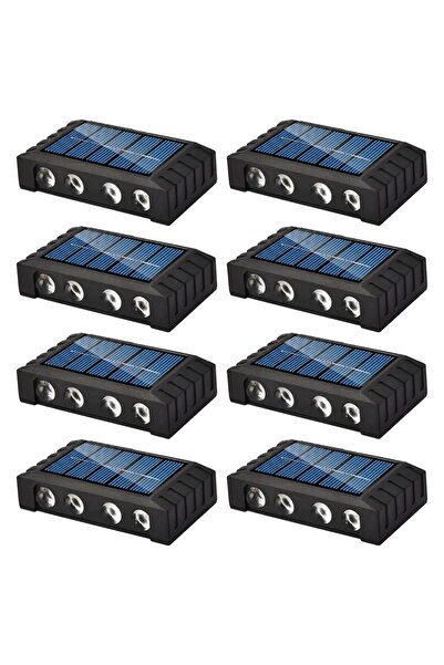 YBOSHOP Set 8 lampi solare de exterior, 8 LED, lumina calda, senzor lumina, I...