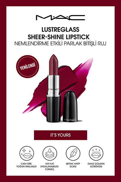 M.A.C Lustreglass Sheer-Shine Lipstick - Nemlendirme Etkili Parlak Bitişli Ru...