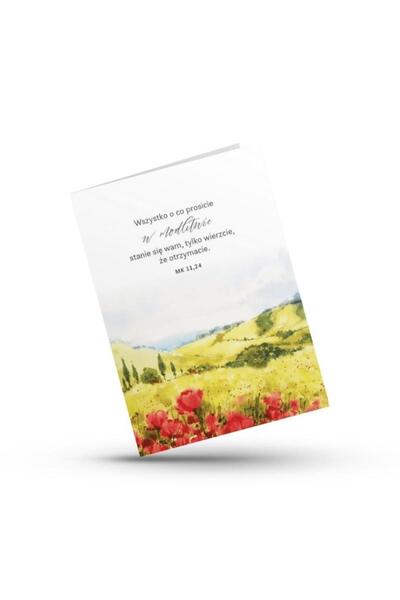 Szaron Felicitare cu citat acuarela maci multicolor 0x12x16cm