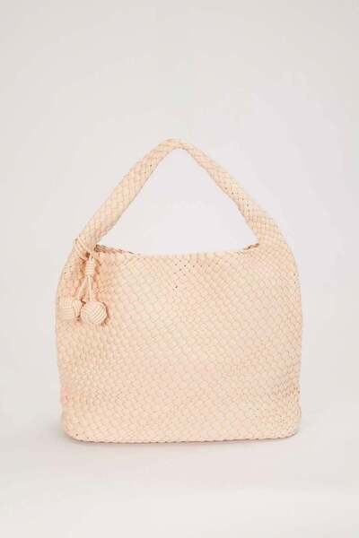 Levidor Cream Short Strap Knitted Model Handbag