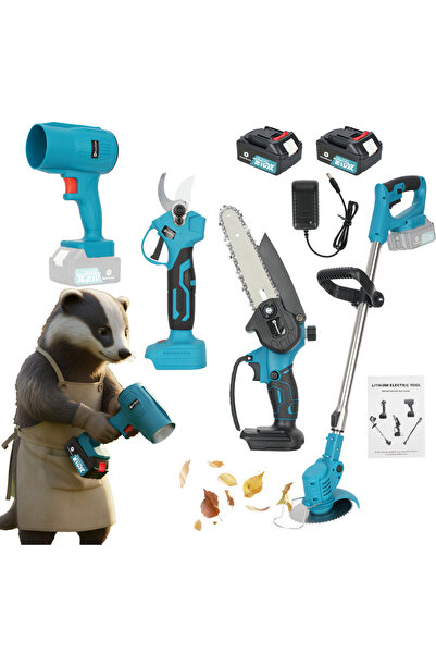 GearZone 4-in-1 Electric Garden Tool Set, Pruning Shears, Chainsaw, Leaf Blow...