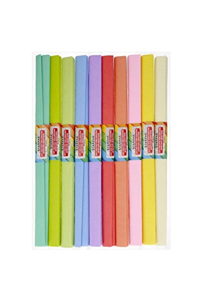 Starpak Hartie creponata Pastel mix, set scolar pentru activitati creative, u...