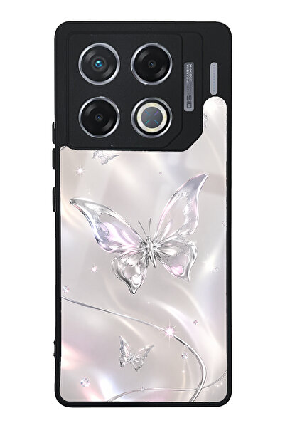 Spoyi İnfinix GT 20 Pro Crystal Whisper Butterfly Tasarımlı Glossy Telefon Kı...