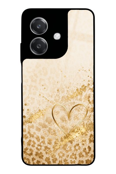 Spoyi Oppo A3 Golden Heart Glow Design Glossy Phone Case