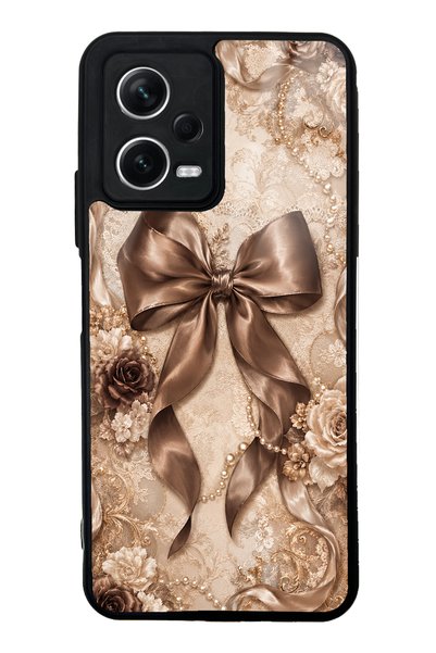 Spoyi حافظة هاتف Xiaomi Redmi Note 12 5G بتصميم لؤلؤي برونزي لامع