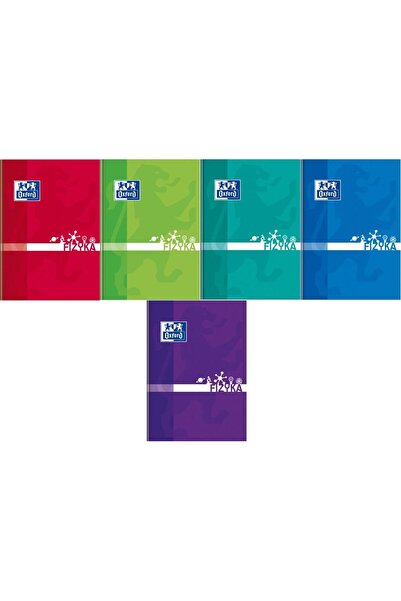 Oxford Set 5 caiete, Oxford, A5, 80 pagini, Multicolor