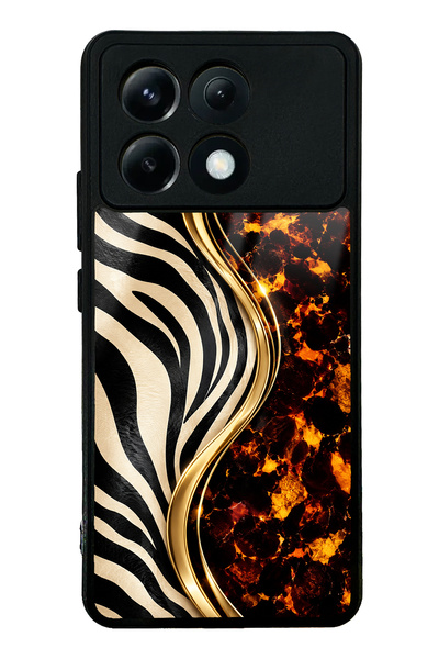 Spoyi حافظة هاتف Xiaomi Poco X6 Pro بتصميم أسود لامع من نوع Safari