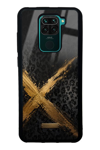 Spoyi حافظة هاتف Xiaomi Redmi Note 9 Golden Leopard X بتصميم لامع