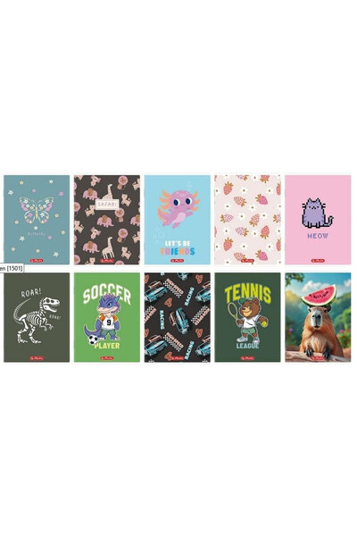 Herlitz Caiet/Notebook A5 Herlitz, 32 file, liniat, mix coperte, multicolor, ...
