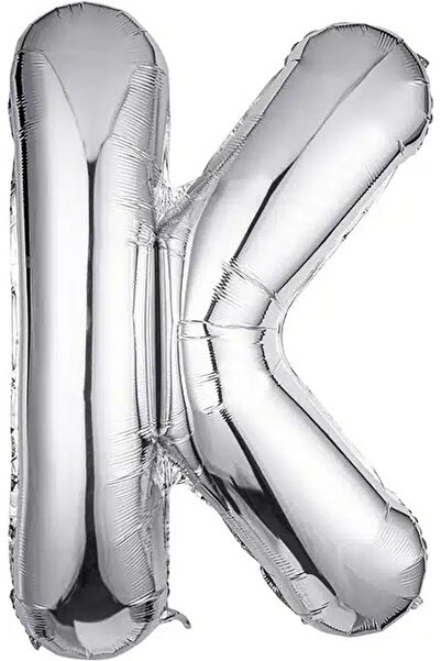 Baloane Vesele Balon Folie Litera K Silver 40 cm LTR5-K