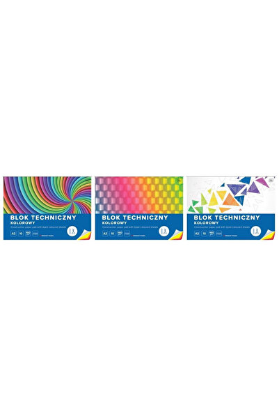 Interdruk Bloc tehnic A3 10 file multicolor 160g carton