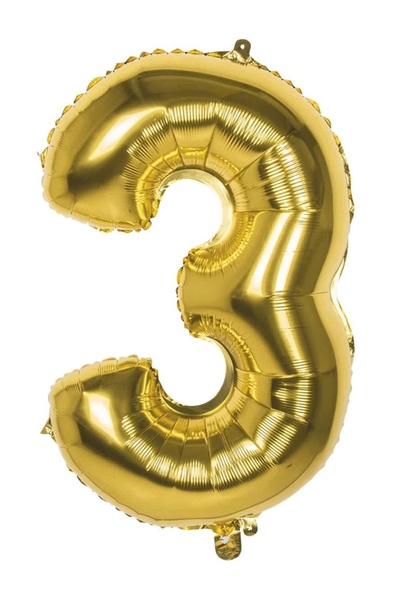 Baloane Vesele Balon Cifra 3 Gold CFR6-3