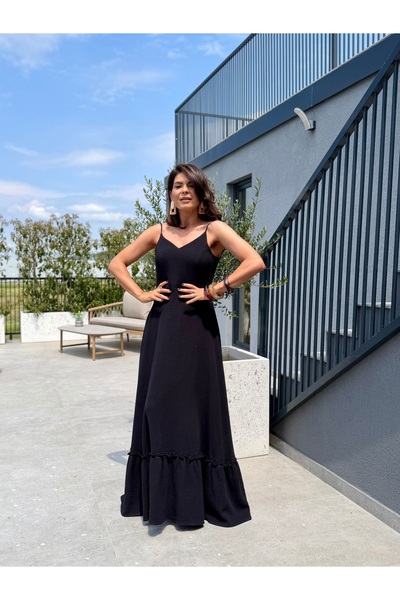 RAMONA BADESCU EXCLUSIVE Μπεζ Βαμβακερό Μάξι Φόρεμα από Μουσλίνα – Με Ανοιχτή...
