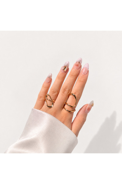 Takma Takma Takma Tırnak Nail Art Ten Rengi Kısa Oval S Beden 10'lu El Yapımı...
