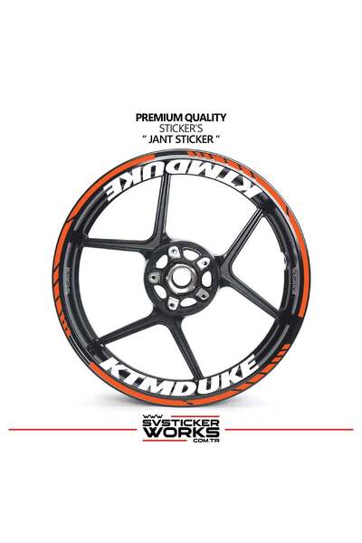 ARONA Ktm duke wheel sticker - interior & exterior - ktm duke text decal model