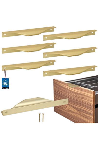 KOTARBAU Mâner de mobilă modern tip  "Edge " din aluminiu auriu mat 160/180 M...