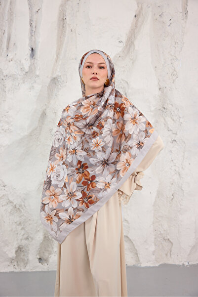 Mira İpek Summer Garden Series Patterned Cotton Soft Shawl Women's Colorful S...