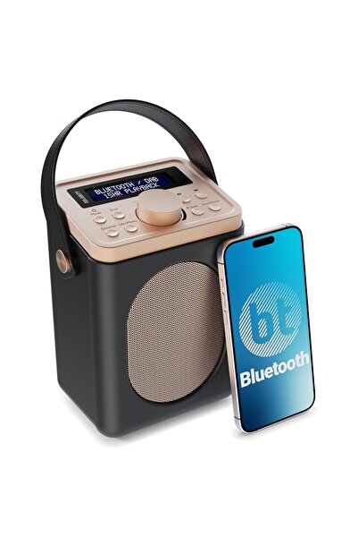 MAJORITY Little Shelford - Siyah Taşınabilir DAB/FM Radyo Bluetooth Hoparlör