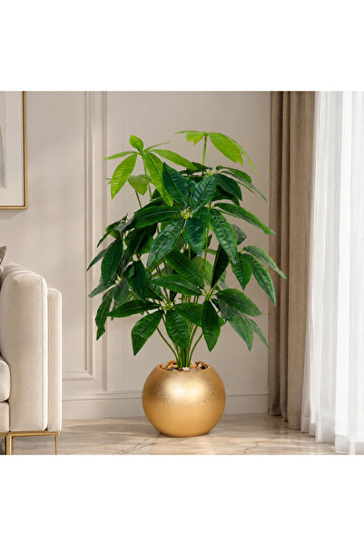 MiLi Artificial Decorative Tree with a Modern Touch in Gold Color 65cm
