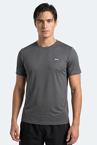Slazenger تي شيرت رجالي من HARDFLEX باللون الرمادي الداكن