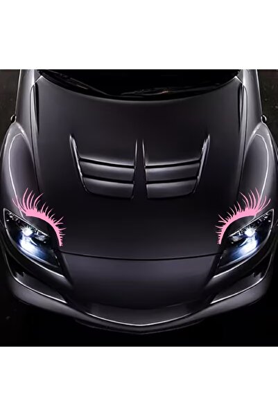 ÖZGÜL REKLAM Pink Eyelash Sticker / Car Eyelash Sticker / Pink Sticker / Head...