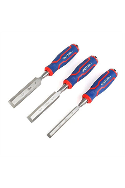 Workpro 3-Piece Professional Wood Chisel Set – Heavy Duty Chrome Vanadium Ste...