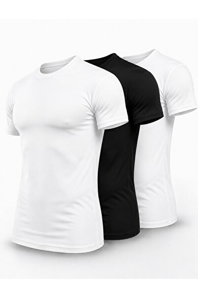 Sapeur 3-Pack Men's Premium Slim Fit Compression T-Shirt - Flexible and Breat...
