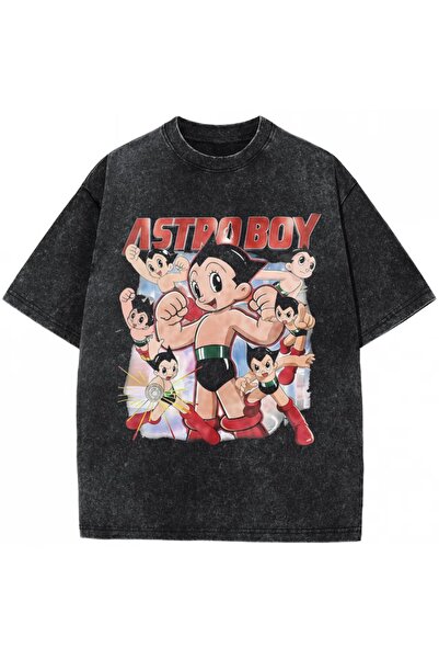 Touz Moda Astro Boy Printed Washable Vintage Unisex Oversize T-Shirt