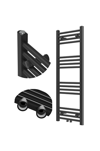 Granitan Radiator baie Raven, scara, 110x40 cm, 372W, electric, Negru