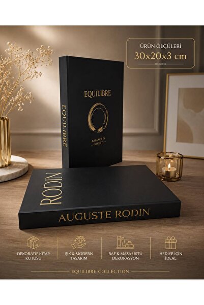 irayhomedecor Set of 2 Gilded Fine Decorative Book Boxes (Rodin&Equlıbre)