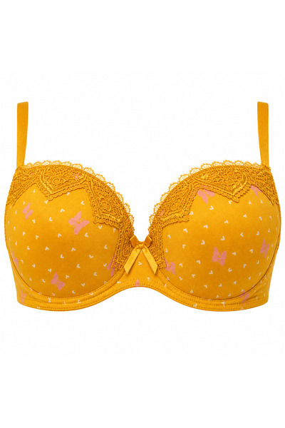 Generic Women's Butterfly Print Lace Detailed Bralette 44 Size