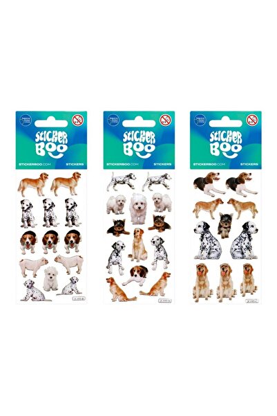Sticker BOO Autocolante / Stickere Pieski, cu margine aurie si argintie, mult...