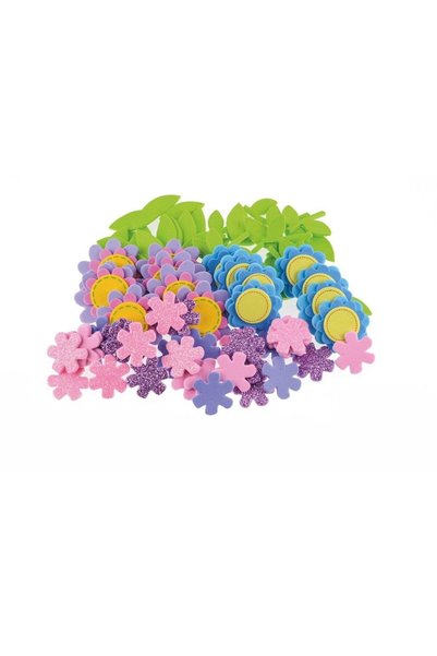 BREWIS Abtibilduri din spuma Kwiatki, autocolante decorative, set 6 modele, m...