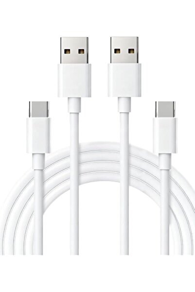 Generic كابل USB A إلى USB C (عبوة من قطعتين) بطول 2 متر و 1 متر، كابل شحن سر...