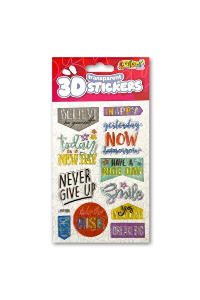 Penmate Stickere 3D autocolante transparente motivationale cu citate, multico...