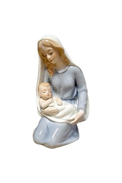 OEM Figurina portelan Art Sacrum Maica Domnului cu Prunc multicolor 19cm